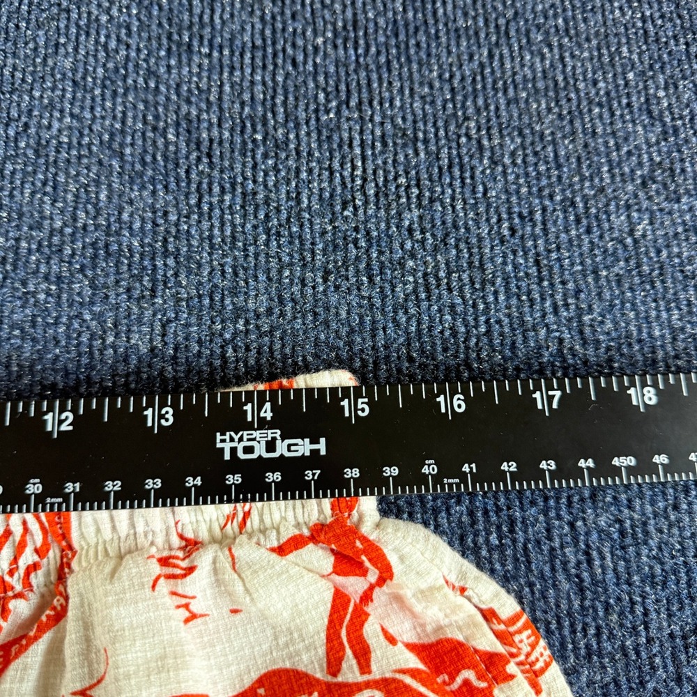 Ocean Pacific OP Mens Hawaiian Print Cotton Shorts Orange Cream Large Waikiki - Picture 3 of 7